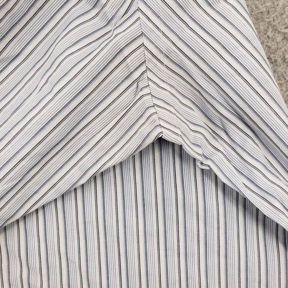 Banana Republic Shirt Mens Medium 15 15.5 Blue Striped Long Sleeve Button Up - Picture 5 of 11